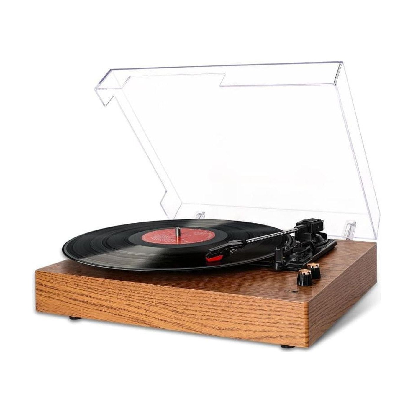 Platine Vinyle Vintage Sans Fil Marron Clair | Kaddanse