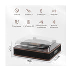Platine Vinyle Vintage Bluetooth USB — vue 4 | Kaddanse