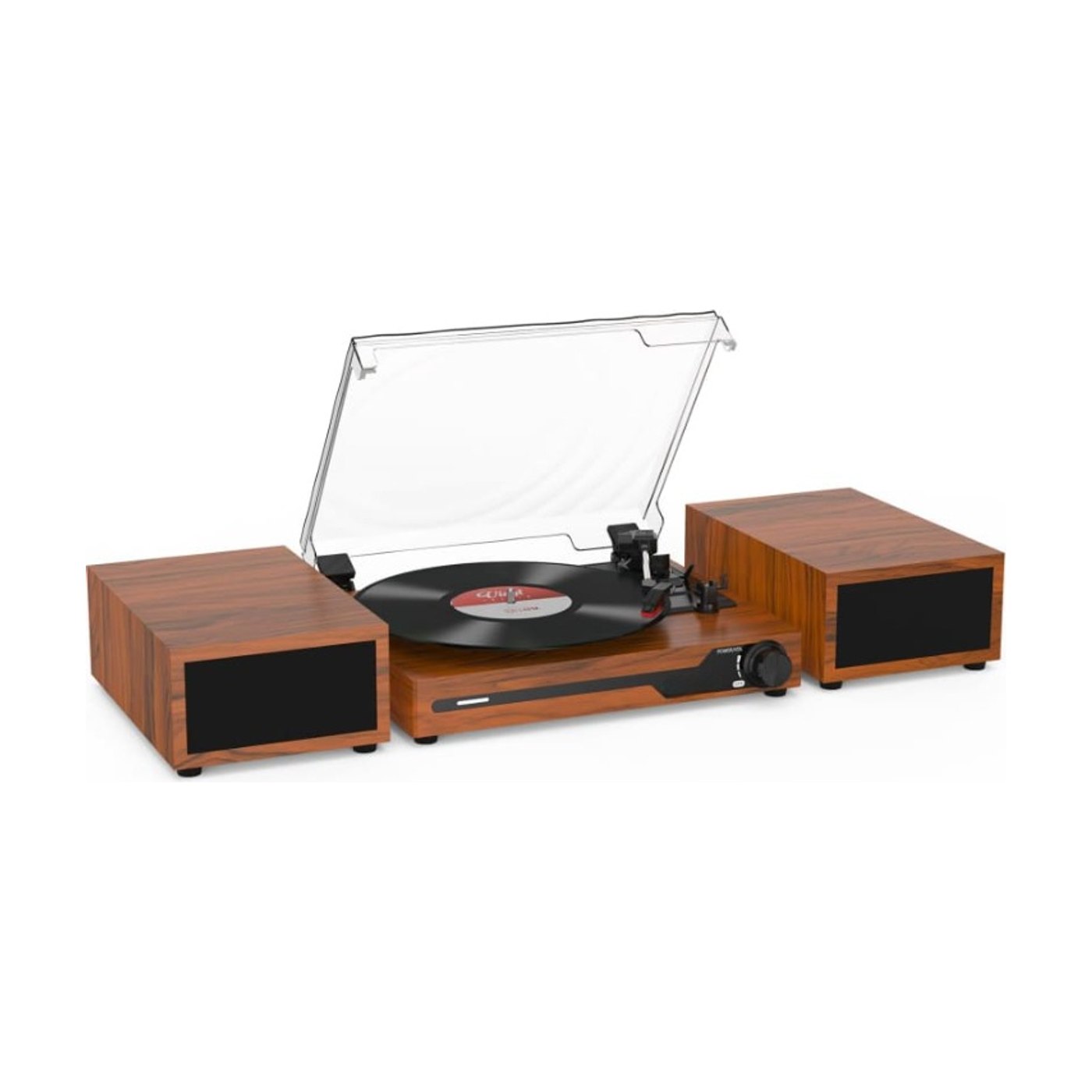 Platine Vinyle 2 Haut-Parleurs Stéréo Marron | Kaddanse