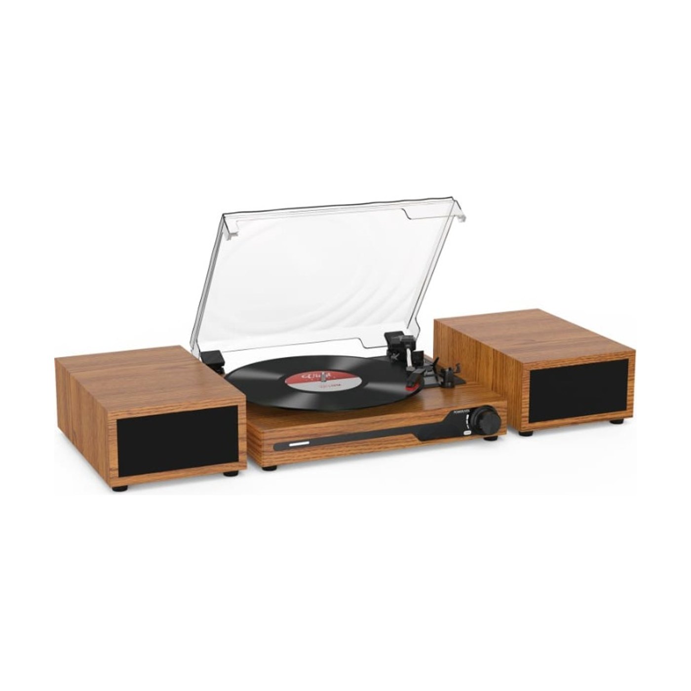 Platine Vinyle 2 Haut-Parleurs Stéréo Marron clair | Kaddanse