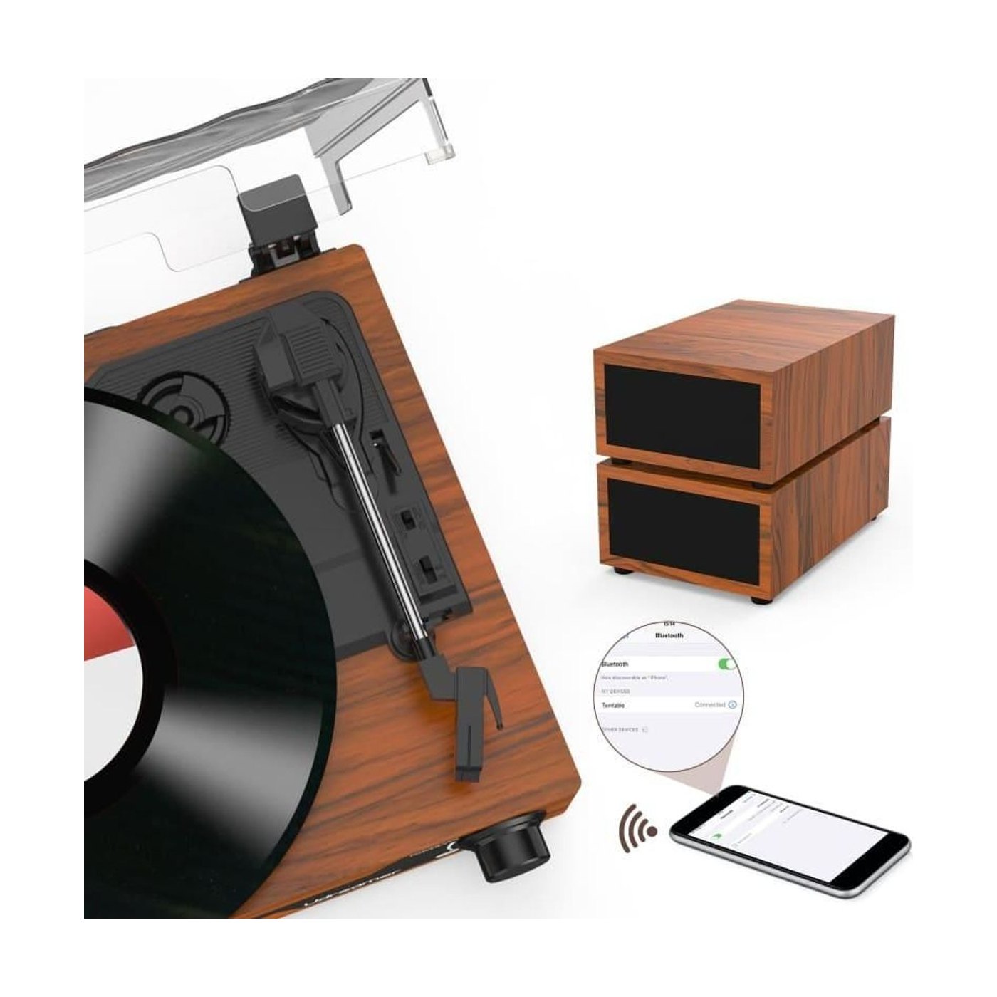 Platine Vinyle 2 Haut-Parleurs Stéréo — vue 3 | Kaddanse