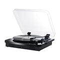 Platine Vinyle Coffret Bois Noir avec Enceinte | Kaddanse