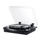 Platine Vinyle Coffret Bois Noir avec Enceinte | Kaddanse