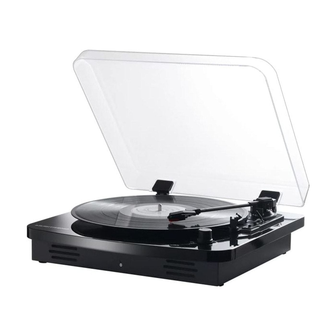 Platine Vinyle Coffret Bois Noir avec Enceinte | Kaddanse