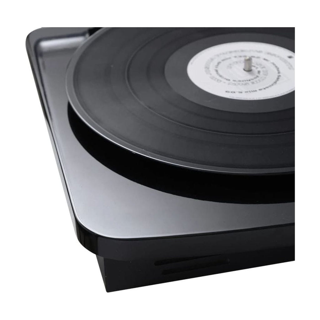 Platine Vinyle Coffret Bois Noir avec Enceinte — vue 2 | Kaddanse