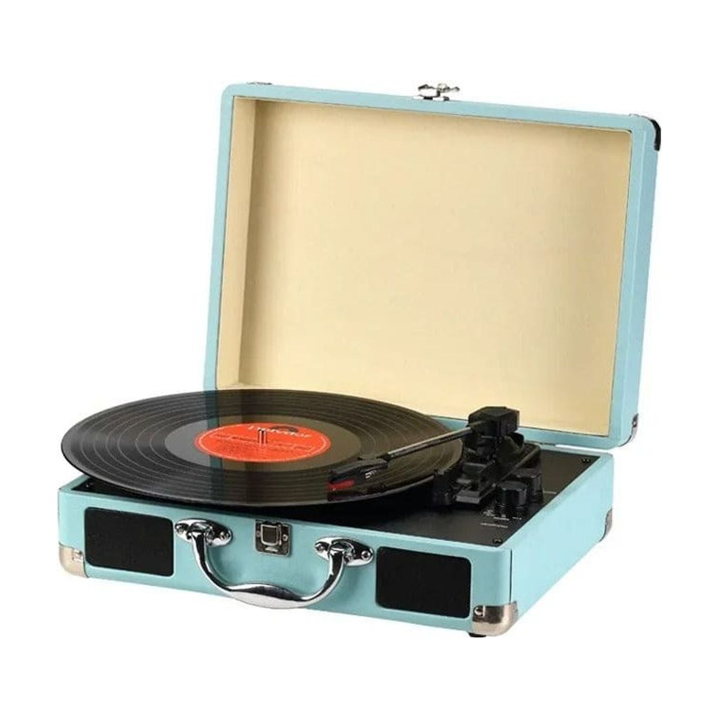 Platine Vinyle Valise Turquoise 33/45/78 Tours | Kaddanse